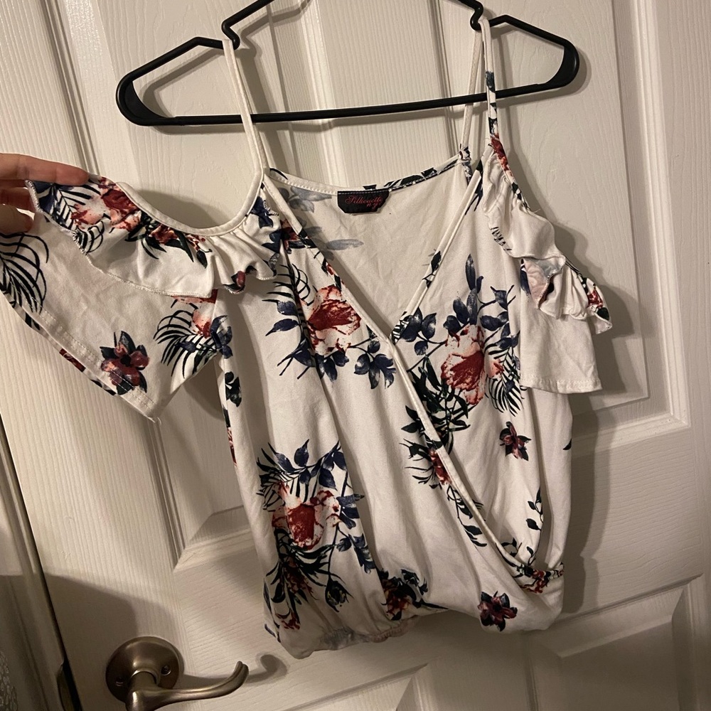 Floral Cold Shoulder Tank